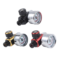 Mini jauge de pression d'air réglable, 3 pièces, pistolet de pulvérisation, jauge de valve de contrôle pour compresseur d'air et outils d'air