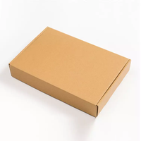 Boîte en carton ondulé personnalisée avec logo imprimé, emballage plat pliable en kraft pour l'emballage