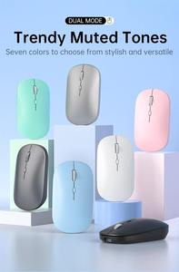 Office Bluetooth Ultra Slim Wireless <b>Mouse</b> 2.4G Rechargeable Cordless <b>Mice</b> Portable Silent Optical <b>Mouse</b> for Macbook Laptop - Product Image 3