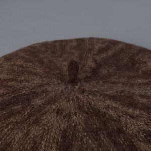 Béret en laine tricoté pour femme, collection Automne-Hiver 2025, dégradé de couleurs, style décontracté, chaud et tendance, chapeau de peintre - Product Image 4