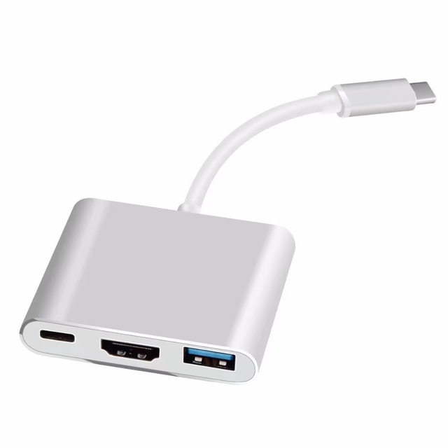 3 in 1 Type-C for 2.0 Aluminum Alloy Docking Station PD 100W Fast Charging Data Transfer Video Output Laptop (In Stock)