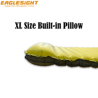 Oreiller gonflable portable extra large, matelas pneumatique à gonflage rapide, revêtement TPU, polyester, valeur R-4, valve brevetée