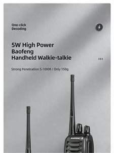 Walkie Talkie Analógico BF-88E con Alcance de 5 km, Radio Bidireccional Portátil Resistente al Agua IP69K - Product Image 4
