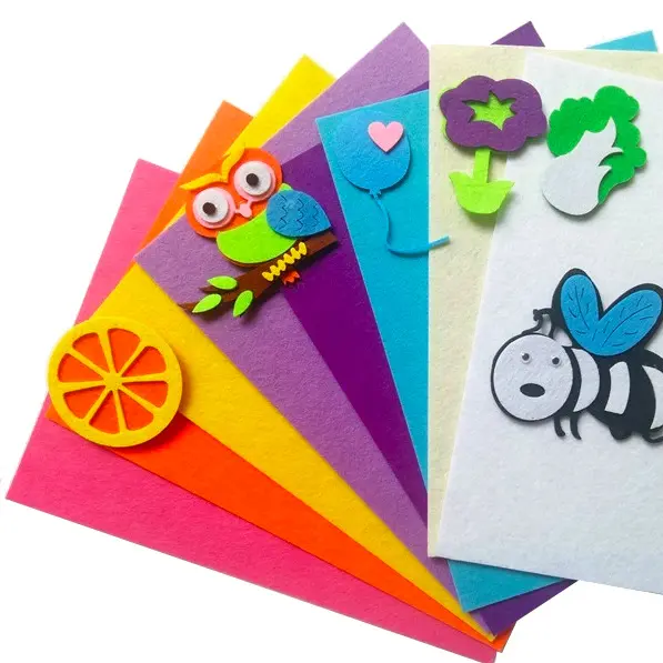 100% polyester felt needle punched non-woven fabric, children's fabric, wool felt DIY process