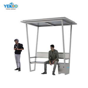 Banco solar utilitario de acero galvanizado moderno <span class=keywords><strong>para</strong></span> muebles urbanos al aire libre <span class=keywords><strong>para</strong></span> <span class=keywords><strong>parques</strong></span>, centros comerciales, refugios de autobuses y taxis - Product Image 1