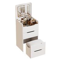 Nouvelle conception innovante, table de maquillage multifonctionnelle intelligente à trois couleurs, armoire de rangement de petite taille