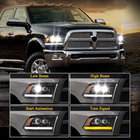 HUAFUXING Voll-LED Doppelprojektor-Scheinwerfer-Set für 2009-2018 Dodge Ram 1500 2500 3500 6500K 12V IP67 Upgrade