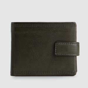 Cartera de cuero genuino para hombre, cartera plegable Vintage de lujo para hombre, cartera clásica de cuero para hombre, cartera Retro RFID con múltiples tarjetas - Product Image 1