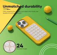 Funda y Soporte para Teléfono Móvil Octobuddy de Silicona Adhesiva de Doble Cara, Plegable, Flexible y Gruesa, con 24 Puntos de Succión y Logotipo Personalizado