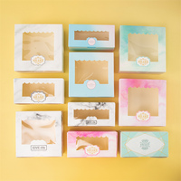 Boîtes à Tartelettes Personnalisées Nouvelle Mode Fantaisie Pliables pour Biscuits, Cookies et Pâtisseries, en Papier, avec Logo et Fenêtre