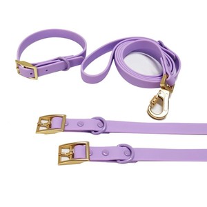 Wholesale Soft Pvc Waterproof Dog Buckle <b>Collar</b> <b>Leash</b> with Custom Logo Tag Luxury Fashion Adjustable Dog <b>Collar</b> Lead Set - Product Image 4