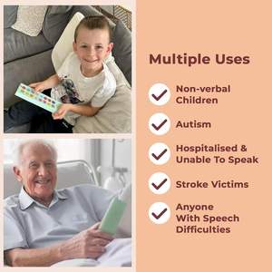 Dispositivo AAC Personalizado Programável para Autismo Gravação de Voz Terapia da Fala Ferramenta de Comunicação Não Verbal Volume Ajustável - Product Image 2