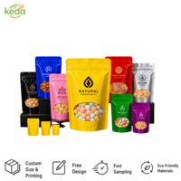 Sachets souples personnalisés écologiques, brillants, verts, résistants à l'humidité, imprimés en sérigraphie, avec fermeture éclair, de qualité alimentaire, pour le stockage de collations, de lait et d'aliments pour animaux de compagnie