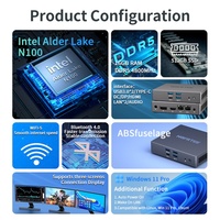 Mini PC HGFRTEE 2025 con Intel de 12.ª Generación, Quad-Core N100, Bajo Consumo, WiFi 5, Soporte para Triple Pantalla, Disco Duro SSD, para EE. UU./UE/Japón, Ideal para Juegos