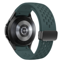 Bracelet en silicone à boucle pliable en forme de trou Bracelet de montre magnétique solide pour Samsung Watch 4/5/6