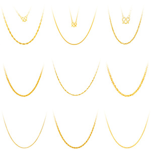 Collana a catena O-Link spessa in oro puro <span class=keywords><strong>24K</strong></span>, catena semplice in oro 999.9, peso personalizzabile, regalo moderno e alla moda - Product Image 6