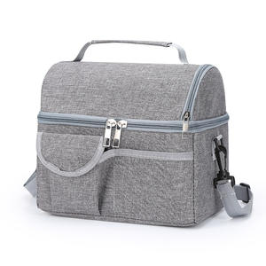 Sac isotherme à bandoulière grande capacité personnalisé avec poche isotherme pour pique-nique en plein air, transport de repas bento et poignée de transport - Product Image 1