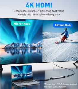 USB C Hub 7 in 1 Multiport Adapter with <b>4K</b> <b>HDMI</b> Dongle, 100W PD, SD/TF Card Reader, 3 USB-A, USBC Docking Station - Product Image 2