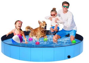 Xách Tay Có Thể Gập Lại PVC-Tráng Con Chó Hồ Bơi Tricot Dệt Kim Vật Nuôi Tắm Bồn Tắm Cho Trẻ Em Trong Nhà & Ngoài Trời Chèo - Product Image 3