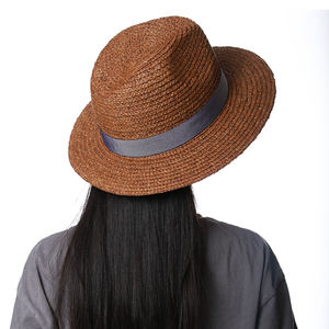 مصنع قبعة القش التراث الثقافي الفني الصيف الشاطئ مخصص الطبيعية مضفر باناما الرافية زيارة القبعات - Product Image 1