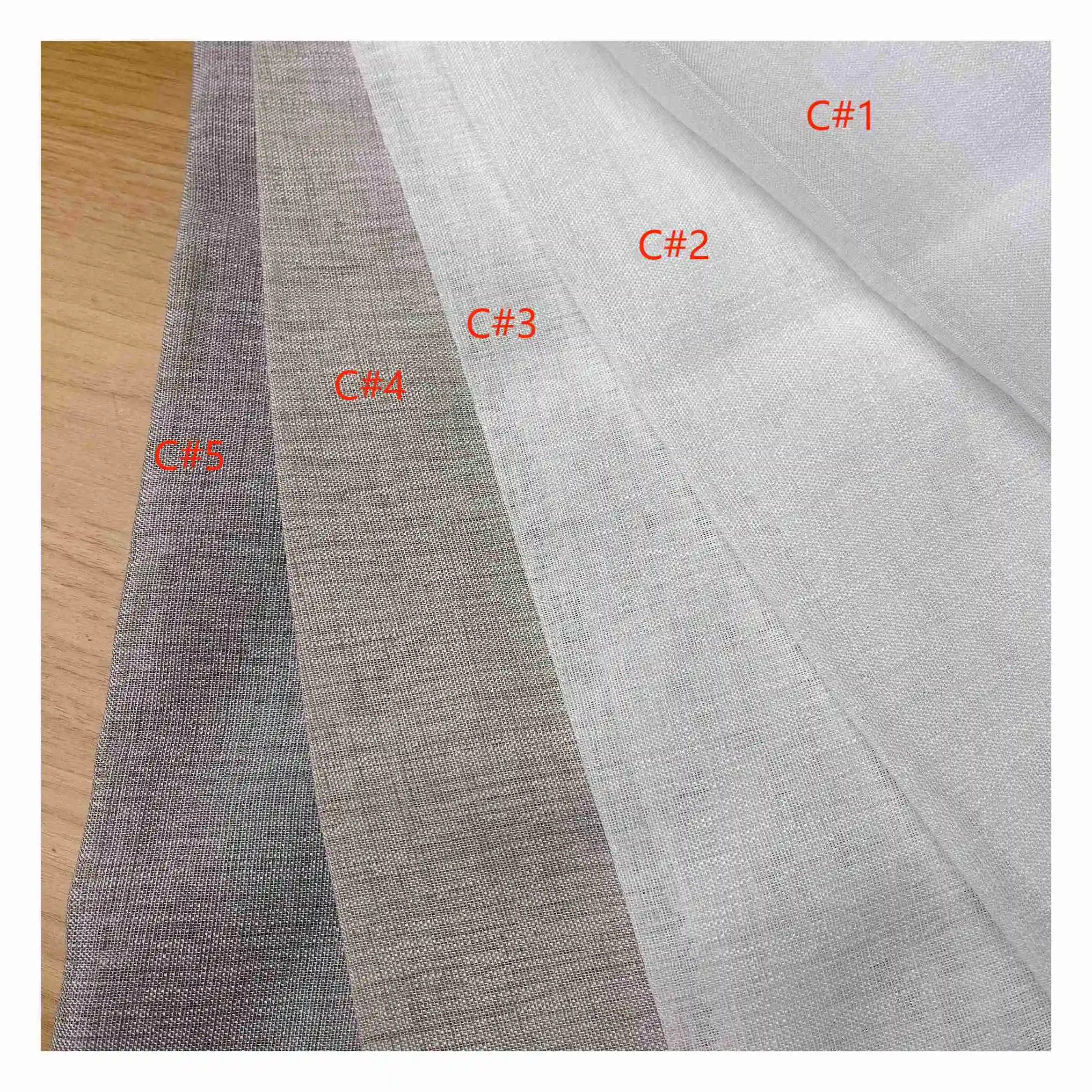 CC-301 Polyester 330 cm breite durchsichtige und solide Tull-Schiene Stoff erstklassiger Verkauf Vorhangstoff für Hotel Wohnzimmer