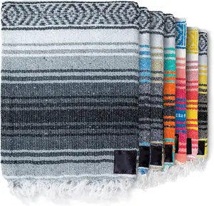 Cobertor mexicano autêntico-cobertor do piquenique, Handwoven Serape Blanket, perfeito