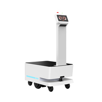Robot logistique AGV/AMR pour entrepôt, robot mobile avec charge utile de 100 kg, double LIDAR, évitement d'obstacles laser, accès aux ascenseurs, multi-langues, écran tactile