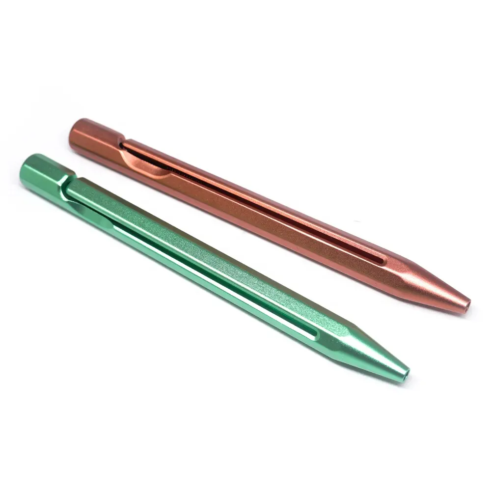 Fabrika özel eloksallı alüminyum dolma kalem bileşenleri OEM ODM titanyum kalem parçaları