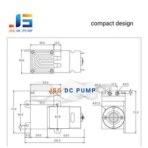 Pompe à air micro silencieuse 12V 24V, débit d'air élevé, pompe à gaz pour instrument d'injection d'oxygène domestique - Product Image 5