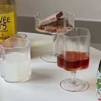Bloemvormige glazen dessertbekers, kristallen ijsbekers, geribbelde geplooide parfaitglazen, vintage glazen drinkbekers, 170ml-250ml