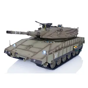 Ön satış 1/16 Henglong RC tankı IDF Merkava kızılötesi savaş askeri 3958 uzaktan kumanda plastik varil geri tepme açık havada oyuncaklar