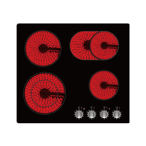 Table <span class=keywords><strong>de</strong></span> cuisson <span class=keywords><strong>vitrocéramique</strong></span> encastrable 7200W 4 zones, commande tactile, plaque en verre facile à nettoyer, surface lisse, 59cm - Product Image 1