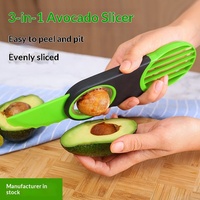 Handmatige multifunctionele fruit- en groentesnijder met kiwi/avocado snijder, ontpitter, mes, ABS materiaal, alles-in-één, aangepast logo