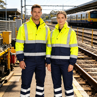 Veste de travail haute visibilité EN20471 pour les travaux de construction, d'exploitation minière et industrielle, uniforme réfléchissant haute visibilité