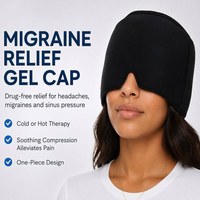 En gros, Casque de massage crânien extensible en gel froid de classe I pour thérapie par la glace, soulagement des migraines, des yeux gonflés et du stress