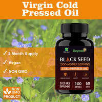 Gélules d'huile de nigelle noire Wins Town pressées à froid, Nigella Sativa, favorisent la santé digestive, le soutien immunitaire et la fonction cérébrale