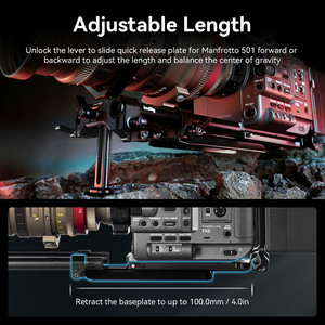 Kit Piastra di Montaggio Batteria V-Mount Regolabile per Videocamera Cinematografica 4323 FX6 <span class=keywords><strong>C70</strong></span>, Design Modulare Leggero e Compatto - Product Image 2