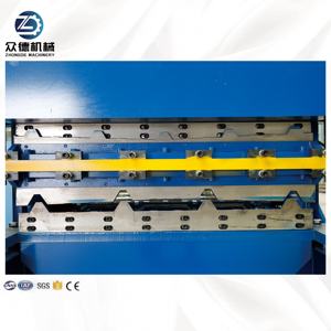Automatische doppels chichtige Trapez ziegel Rollen form maschine Farbige Stahldach ziegel herstellung Maschinen produktion - Product Image 2