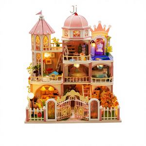 Cabaña de Madera para Armar, Juguete de Madera Hecho a Mano, Modelo de Castillo de Fantasía, Rompecabezas, Regalo para Bebés - Product Image 1