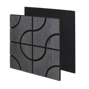 MDF + ポリエステル繊維防音スラット壁音響パネルAkupanelモダン環境に優しい円形グラフィック - Product Image 1