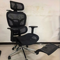 Chaise de bureau moderne en maille de haute qualité, robuste, réglable, pivotante, siège en tissu, base chromée, design ergonomique, faible MOQ