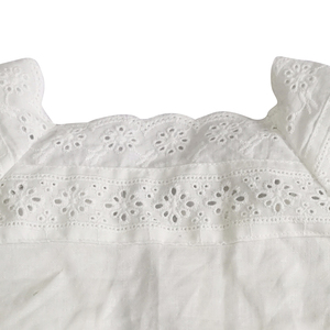 Camicette con collo a volant in pizzo stile coreano top <span class=keywords><strong>maglia</strong></span> a collo alto con spalle scoperte da principessa bambina T-Shirt con fiore in pizzo - Product Image 3