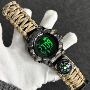 Montre de survie en plein air pour hommes, montre numérique LED, multifonctionnelle, étanche, tactique, mode, loisirs, sport - Product Image 2