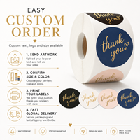 Autocollant d'emballage circulaire personnalisé pour marque de boulangerie, impression de logo, autocollant en vinyle auto-adhésif, imperméable, étiquette ronde pour sceller les aliments, rouleau d'autocollants