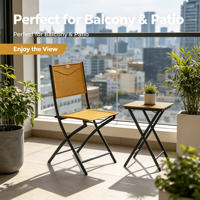 Chaise pliante jaune moutarde en tissu pour extérieur, patio, jardin, plage, pêche, balcon, siège de loisirs, cadre en acier, portable et légère