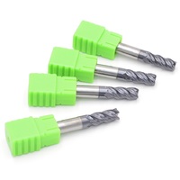 Fresa de esquina de cuello largo, 1mm, 2mm, 3mm, 4mm, R0.1/0.1r0.2/R0.5, extremo CNC R, cortador de acero de carburo de tungsteno