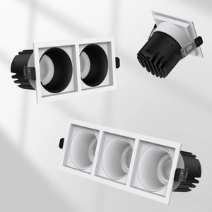 Foco LED Empotrable Cuadrado de 12W 15W, Antideslumbrante, Doble/Múltiple Cabezal - Product Image 1