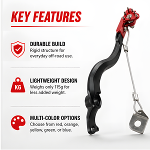 Pedale Freno Posteriore in Alluminio S2R a Posizionamento Inferiore per <span class=keywords><strong>Moto</strong></span> Honda CRF250X CRF450X - Per Retrofit/Aggiornamento - Product Image 2