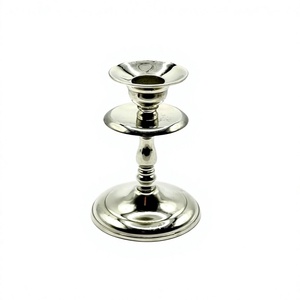 Premium Metal Candle Holder Stand for Home Decor <b>Silver</b> <b>Candlestick</b> for Dining Table Wedding & Living Room - Product Image 1
