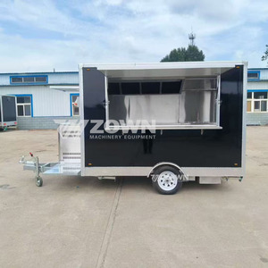 Remolque de comida móvil de alta resistencia con mostrador de acero inoxidable y dos puertas de servicio para comida rápida - Product Image 3